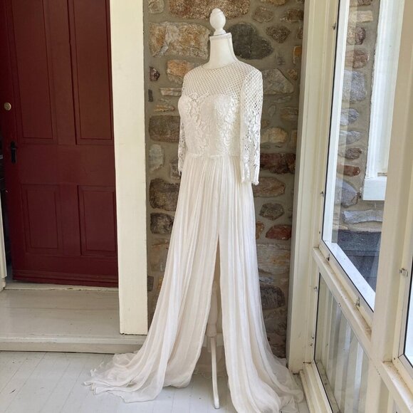 Atelier Devine Amal Wedding Dress Gown Long Sleeve - Picture 6 of 12